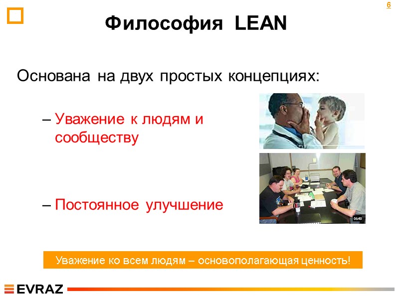 Философия  LEAN  Уважение к людям и сообществу   Постоянное улучшение Уважение